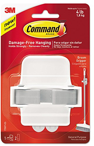 Command Broom Gripper White
