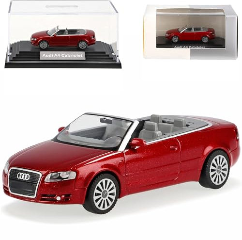 Wiking A-U-D-I A4 A 4 Granat Rot B7 B 7 2006-2009 Cabrio Cabriolet Ho H0 1/87 Modellauto Modell Auto Sonderangebot