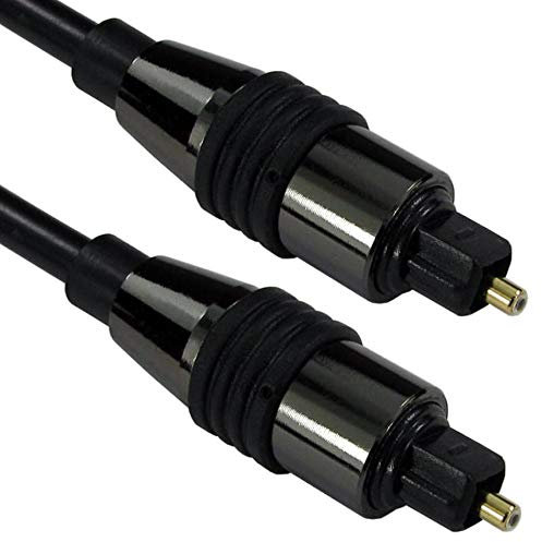 Quality 3m Digital Optical Cable | Male to Plug Lead – SPDIF TOSlink Digital Audio Connector | Sound Bar TV Amplifier Output
