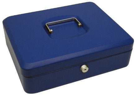pavo 8011773 Geldkassette, blau, Maáe: (B)300 x (T)240 x (H)90 mm