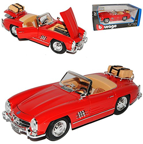 Mercedes-Benz 300SL Touring Roadster Cabrio Rot W198 1954-1963 18-12049 1/18 Bburago Modell Auto mit individiuellem Wunschkennzeichen