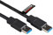rhinocables - USB 3.0 A to A Male Cable | Fast Data Transfer 5 Gbps | Durable Design for PC, Laptop, DVD, Blu-ray | Flat Plug for Easy Setup | Suitable for Home & Office, Black, 3m