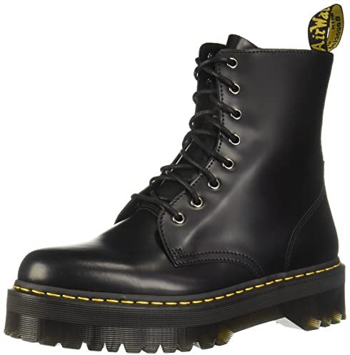 Dr. Martens 1460 Milled Smooth, Scarpe Stringate Basse Brogue Unisex-Adulto, Nero (Black Polished), 44 EU