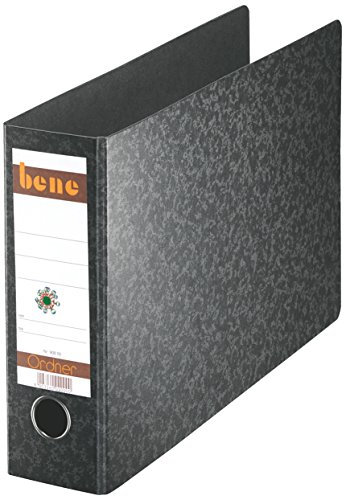 Bene 90800 Ordner A4 quer schwarz Hartpappe