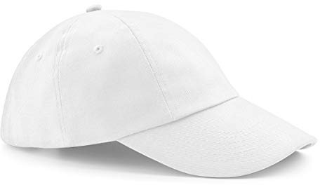 Beechfield Low profile heavy cotton drill cap in White