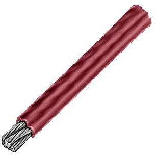 Siemens 3SE7910-3AH Steel Rope 4mm, Length 50m with Red Plastic Sheathing, White