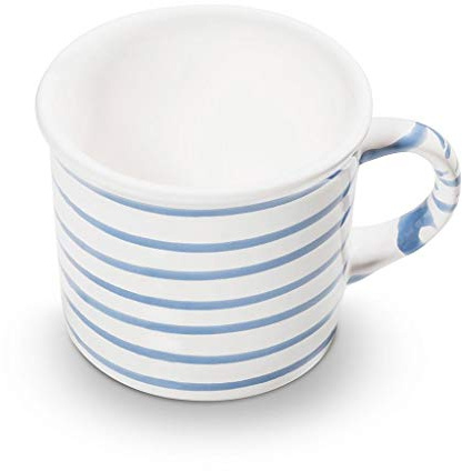 GMUNDNER KERAMIK Kaffeehäferl, Volumen: 240 ml, Blaugeflammt, handgemachte Keramik aus Österreich