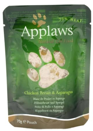 Applaws 12er Pack Frischebeutel Katzen Nassfutter Hühnchenbrust & Wildreis 70g