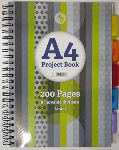 silvine A4 5 part project divider book