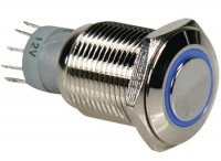 VS-ELECTRONIC - 300624 Druckschalter, 0.5A/230 V, SPDT, Blau R1610B