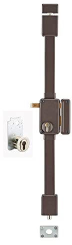 THIRARD - Serrure en Applique Beluga A2P* à Tirage pour Entrée - Droite - 3 Points - Porte de 1,65 à 2,25 m - Cylindre Transit2 30 x 65 mm - Pour Porte 45 mm Max - Marron - 4 Clés Incluses