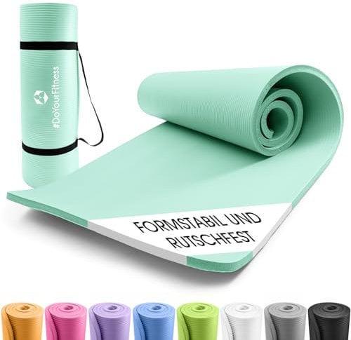 #DoYourFitness x World Fitness | Fitnessmatte Jivan | 183x61x2cm | Phthalatfrei & rutschfest | Gymnastikmatte ideal für Yoga, Pilates, Fitness, Outdoor im Studio & zu Hause | Türkis