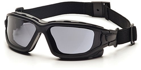 PYRAMEX I-Force Sporty Dual Pane Anti-Fog Goggle,Black Frame/Gray Anti-Fog Lens