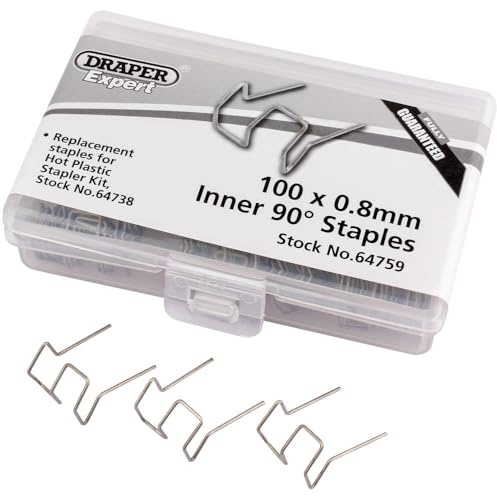 Draper 64759 0.8MM Inner 90 Degree Staples 100 Pieces