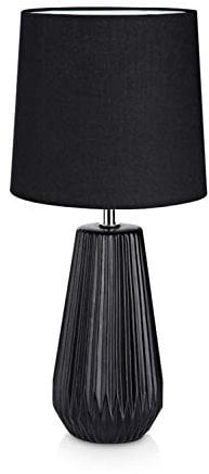 Markslojd Nicci E14 Black - Tischlampen (Ambience, AC, E14, Schwarz, Keramik, Stoff, Wohnzimmer)