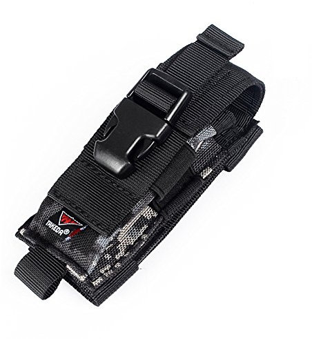 Yakeda® Carry All Folding Knife Belt Double Carry Nylon Sheath / Spring Strap Knife Bag-C88044–1, brown, 4.3*1.77*1.1in/11*4.5*2.8cm