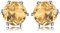 JewelryPalace Rundschliff 0.9ct Echt Citrin Ohrstecker Silber 925 Damen, Gelber Naturstein Schmuck Set, Ohrringe Silber Edelstein Mädchen, Ohrstecker Silber Klein mit Stein Frauen Geschenk