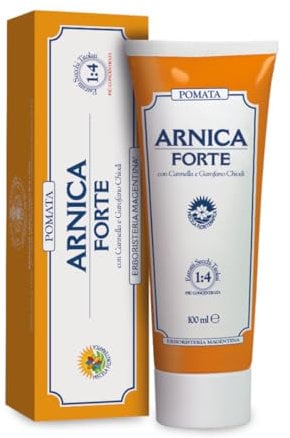 Erboristeria Magentina Arnica Forte Pomata 100 ml - Coadiuvante per Edemi, Ematomi, Dolori ed Infiammazioni, Traumi, Distorsioni, Lividi