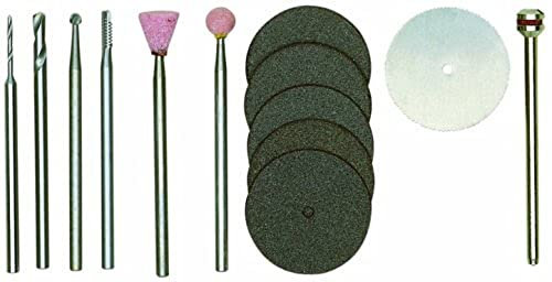 Proxxon 28910 Werkzeugsatz für Modellbauer 13-teilig, silber/grün/rosa/weiß/dunkelgrau