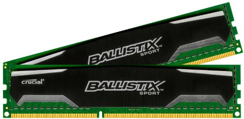 Crucial Ballistix Sport 8GB (4GBx2) DDR3 1333MHz CL9 1.5V UDIMM Memory Module 8 GB Memory Module (8 GB, 2 x 4 GB, DDR3, 1333 MHz, 240-pin DIMM)