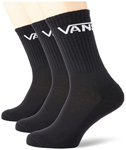 Vans_Apparel Classic Crew, Calze Uomo, Nero (Black), 38.5 - 42 EU, Confezione da 3 Paia
