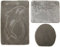 Ilkadim Delphin Badgarnitur 3 TLG. Set 55x85 cm einfarbig, WC Vorleger ohne Ausschnitt für Hänge-WC (grau)