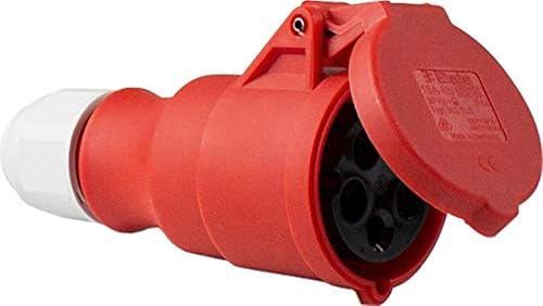 AS – Schwabe Mennekes CEE KUPPLUNG with Hinged Lid, 400 V, 16 A, Red, 61425