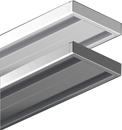 Garduna 540cm | weiss | Gardinenschiene Vorhangschiene| Aluminium | 1- oder 2-läufig