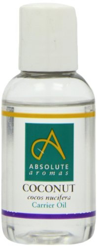 Absolute Aromas Fractionated Coconut Oil 50ml - 100% Pure, Unscented and Natural Carrier Oil - For Massage, Aromatherapy and Blending Essentials Oils - Use on Hair and Skin