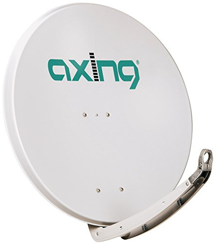 Axing SAA 85-01 Satelliten-Schüssel mit 40 mm LNB-Halterung, Aluminium Sat-Spiegel, Größe: 85 cm hellgrau