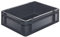 EURO-Behälter | Wände und Boden geschlossen | LxBxH 400 x 300 x 120 mm | Grau | VE 5 Stk
