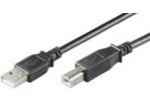 MicroConnect USBAB01B USB-Kabel, 0,1 m, USB A, USB B, 2.0, Stecker/Stecker, Schwarz