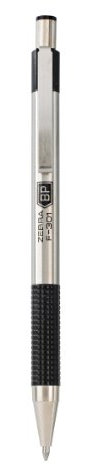 Zebra Pens F-301 1 mm Stainless Steel Ballpoint Pen - Black (Pack of 2), 1050