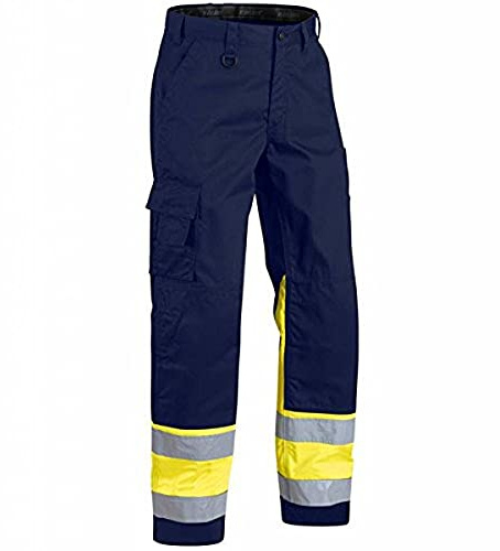 Blaklader 15641811 Hose mit hoher Sichtbarkeit, Marineblau/Gelb, grootte C58