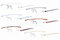 Eyekepper 6-Pack-Mix Farbe Kleine Linse Randlos Lesebrille