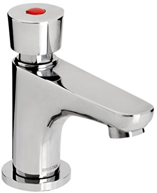 Bristan Z2 DUS 1/2 C Self Closing Single Pillar Basin Soft Touch Timed Flow Tap - Chrome, Round Pillar