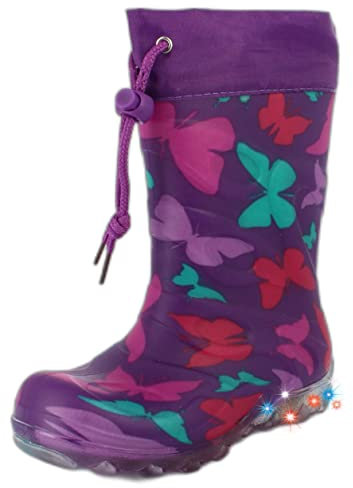 Beck Mädchen sommerfugl Schlupfstiefel, Violett, 22 EU