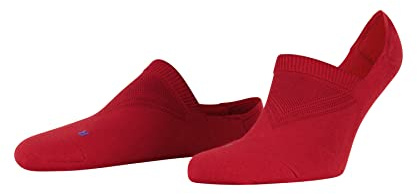 FALKE Unisex Cool Kick No Show Socks, Breathable, Cooling Effect, Polyester, Low Cut, Non Slip Heel Grip, Coolmax, Red (Fire 8150), 10.5-11.5, 1 Pair