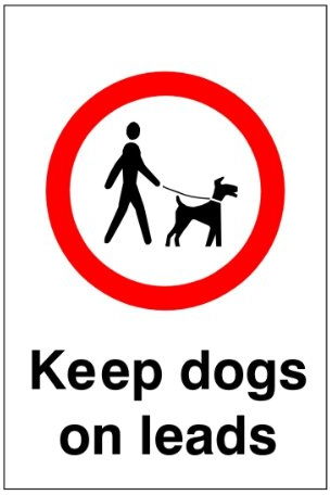 2 x Keep Dogs On Leads Dog Fouling Signs 200mm x 300mm - Rigid Plastic
