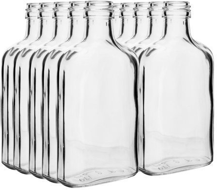 10 Pocket Flask Bottles 100ml for Wine, Whisky or Spirits