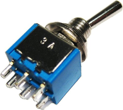 5 SUB Miniatur Kippschalter, 2-polig, 3A 125Vac