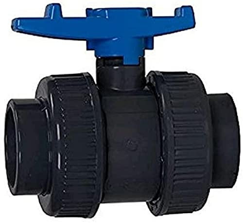 Aquaforte PVC Kugelhahn mit beidseitigen Überwurf Econo-Line, Klebeanschluß für Ø 32 mm (Außendurchmesser) Rohre