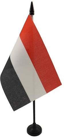 AZ FLAG - Tischflagge Jemen - 15x10 cm - Jemenitische Tischfahne 10 x 15 Cm - Flaggen
