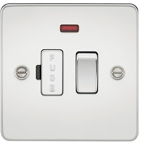 Knightsbridge FP6300NPC FPAV6300NPC Flat Plate 13A Switched Fused Spur Unit with Neon-Polished Chrome