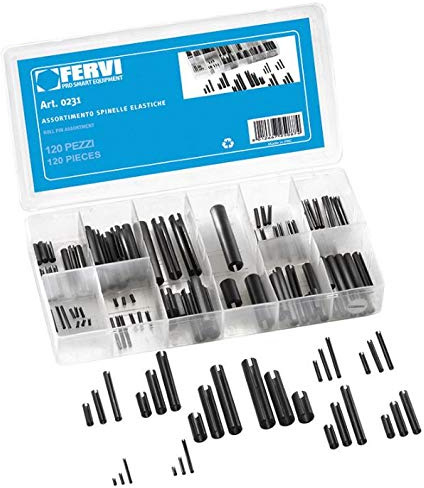 Fervi Spannstift, 120 Stück, Schwarz, Metall, Hardware Pin