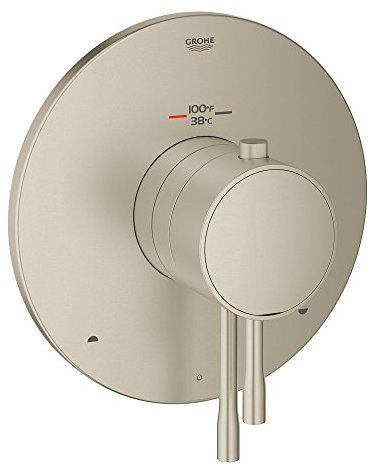 Grohe Essence 19988EN1 Thermostat-Verkleidung mit 2 Griffen, Doppelfunktion, mit Steuermodul, gebürstetes Nickel