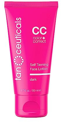 Tanceuticals Selbstbräuner für das Gesicht, Selbstbräunungslotion für das Gesicht, verleiht natürliche, langanhaltende sonnenlose Bräune, frischer Kokosnussduft, verstopft die Poren nicht und