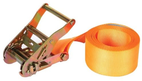 Toolland Sangle d'arrimage, en 1 Partie, avec tendeur à cliquet, pour l'arrimage de Charges Moyennes, Max. 1000 kg, Polyester, Orange, 50 mm x 3.65 m, 1 pièce