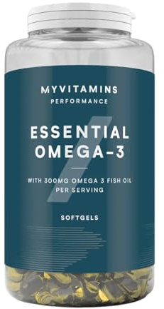 Myprotein Essential Omega 3 | 300mg Fish Oil Softgels with EPA & DHA | Supports Heart Health, Joint Care & General Wellbeing | 250 Capsules | 80 Day Supply | Omega-3 Fatty Acids Supplement