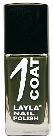 Layla Cosmetics 1 Coat Nagellack, vert noir, 1er pack (1 x 0.017 L)